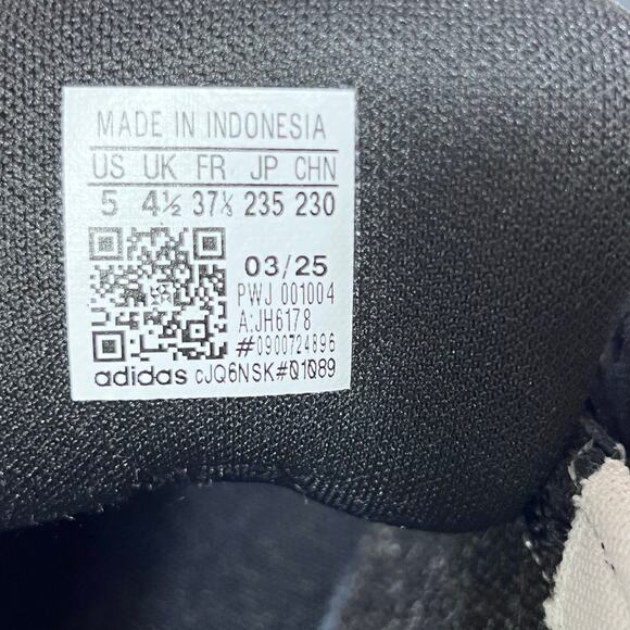 Adidas Grand Court 00s Kids Tennis Shoe Size 5 Black White JH6178 New - Picture 9 of 10